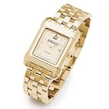 University of Notre Dame Men's Swiss Watch - Gold Quad Watch with Bracelet