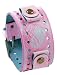 Nemesis #SSN-P Wide Pink Leather Cuff Tattoo Imprinted Band