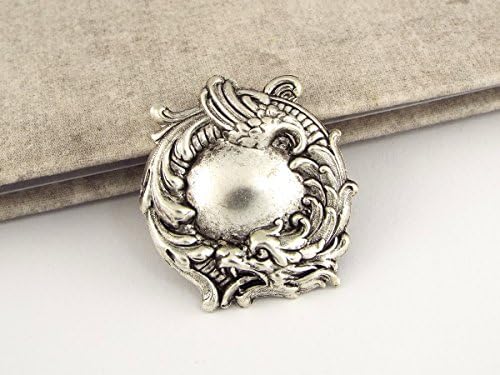 Asian Dragon Ouroboros Tie Tack Pin - Silver Plated or Brass