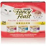Fancy Feast Wet Cat Food, Grilled, Poultry & Beef Variety Pack, 3-Ounce Can, Pack of 24