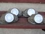 4 Small Outdoor Smart Solar Rock Spot Light with 3 LED