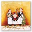 Christmas Waiters by Tracy Flickinger 8"x8" Art Print Poster