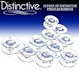 Distinctive 10-Pack of Style SA-156 Premium Sewing Machine Bobbins Made to Fit Brother Sewing Machines