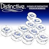 Distinctive 10-Pack of Style SA-156 Premium Sewing Machine Bobbins Made to Fit Brother Sewing Machines