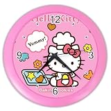 Color Wall Clock of Hello Kitty Baking Cookies