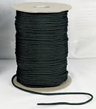 1000 Foot Black Parachute Cord Paracord Type III Military Specification 550
