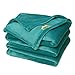 Oversize Flannel Throw Blanket with Cozy Plush Soft Cover for Sofa Chair and Bed Furniture Gift Teal for Couch Bed Luxurious Warm Lightweight Traveling and Cozy for All Seasons