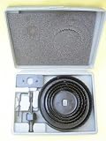 NEW 10 PC 2-1/2'' - 5'' HOLE SAW SET DRILL KIT W/CASE