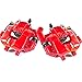 Callahan CK00954 [ 2 ] REAR Performance Grade Red Powder Coated Semi-Loaded Caliper Assembly Pair Set