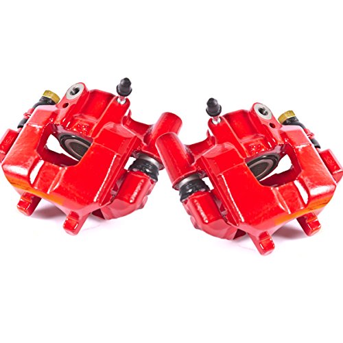 Callahan CK00954 [ 2 ] REAR Performance Grade Red Powder Coated Semi-Loaded Caliper Assembly Pair Set