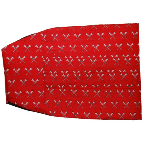 Red Lacrosse Silk Cummerbund