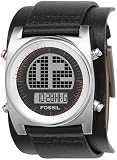 Review Fossil BG2109 / Fossil Gents Black Leather Cuff Watch - BG2109