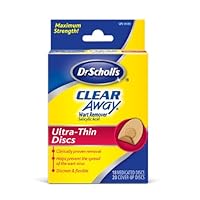 Dr. Scholl's Clear Away Salicylic Acid Wart Remover, Pads and Discs, 18 ea