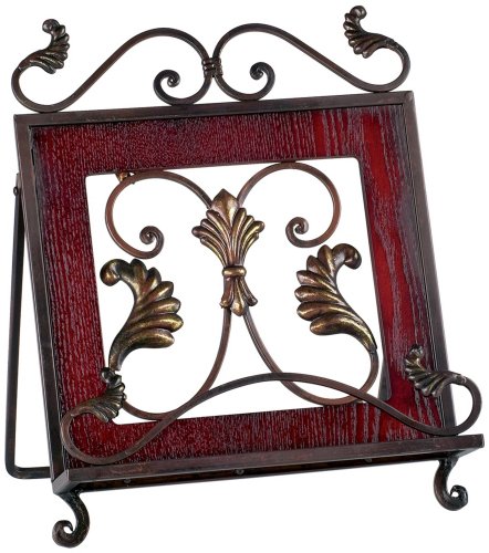 Iron Leaf Scroll Kitchen Cookbook Stand