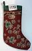 Woven Tapestry Dog Christmas Holiday Stocking