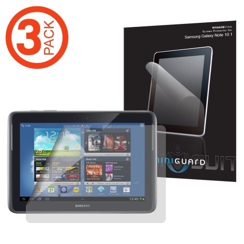 MiniGuard Samsung Galaxy Note 10.1 Inch Tablet N8000 N8010 Screen Protector (Matte Anti-Glare, 3 Pack), S-Pen Compatible