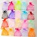 50 Organza Bags, Favour Bags By WeddingDirect TM, Ivory
