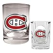 Montreal Canadiens NHL Rocks Glass & Square Shot Glass Set - Primary Logo by Great American Products