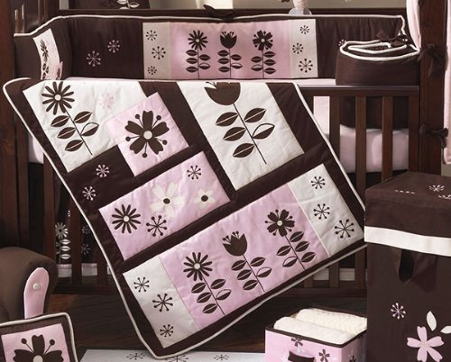 Lambs & Ivy Flower Power 4 Piece Bedding Set