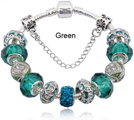 New 925 Sterling Silver Field of Daisies Murano Glass European Charm Beads Fits pandora Style Bracelets