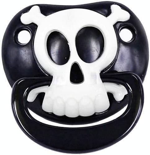 Billy BOB Black Pirate Skull X Bones Childrens Pacifier Baby Pacifer Teether
