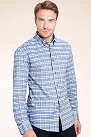 Blue Harbour Pure Cotton Brushed Check Shirt