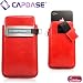 CAPDASE iPhone4 専用 スマートポケット レザーケース コールID, レッド／ブラック SLIH4-S391