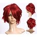 Cosplayland C114 kurz skipy dunkel rot hitzefest Cosplay Fasching Per�cke