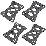 Hobbypower 3k Cf Motor Mount Plate for 16mm 22mm 25mm Arm Tube Quadcopter Multirotor Diy(pack of 4 Pcs)