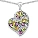0.65 Carat Iolite Pendant with 2.95 ct. t.w. Multi-Gems in Sterling Silver