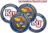 (4) Kansas Jayhawks Golf Ball Markers