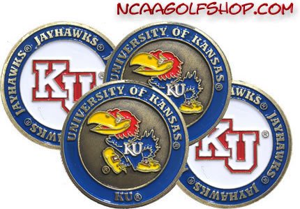 Kansas Jayhawks Golf Ball Markers
