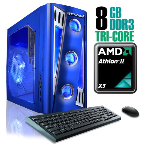 CybertronPC X-CRUISER2 2211AUL, AMD Athlon II Tri-Core Gaming PC, No O/S, Blue