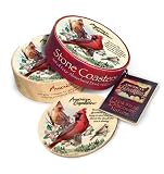 Cardinal Stone Coaster Set by American Expedition