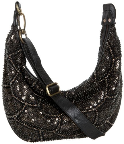 Cleobella Sophia Hand-Beaded Hobo Black