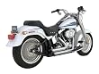 Vance and Hines Chrome Short Shot Staggered for Harley Davidson Softail 07-09