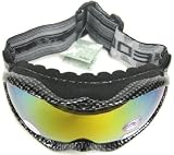 Carbon Fiber Print Ski Goggles Orange Revo Lenses