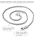 Besteel 4mm Mens Womens Stainless Steel Twist Rope Chain Necklace 18-36 inch (22 Inches)