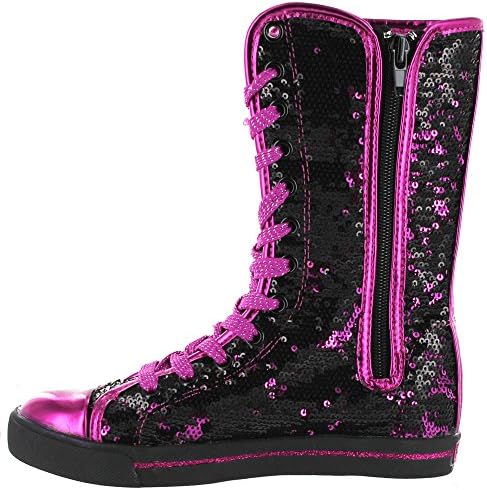 Gotta Flurt Girls Galaxy Lace Up Boot Hot Pink, 3 Little Kid