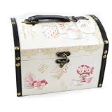 Coffre Vanity Bois "Belle Epoque" rose beige