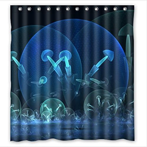 hot sale glittery mushroom PEVA art Shower Curtain,Bathroom decor 66" x 72"