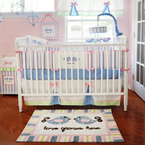 My Baby Sam Love Grows Here Crib Bedding Set product image