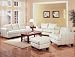 Samuel Collection 4PC Living Room Group in 100% Cream Bonded Leather