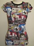 Celebrity Babe Womens Comic Strip Print T-Shirt