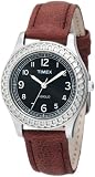 Timex Women`s T2N658KW Weekender Lodge Park Purple Leather Strap Watch