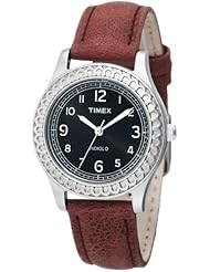 Timex Womens T2N658 Weekender Purple Leather Strap Watch