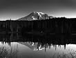 Mount Rainier from Reflection Lake in Black and White - Stirring 16x20 Photographic Print by Brendan Reals
