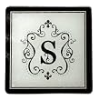 Monogram Elegant Glass Trivet - S Monogram Elegant Glass Trivet - S