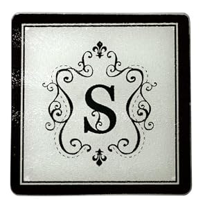Monogram Elegant Glass Trivet - S