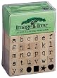 Ek Success Image Tree Wood Handle Rubber Stamp Set, Antique Typewriter Alphabet/Lower